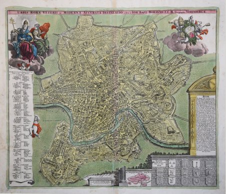 Urbis Romae Veteris ac Modernae accurata delineatio…