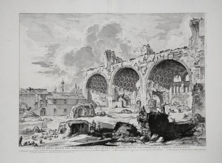 Veduta degli Avanzi del Tablino della Casa Aurea di Nerone, …