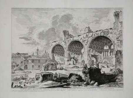 Veduta degli Avanzi del Tablino della Casa Aurea di Nerone, …