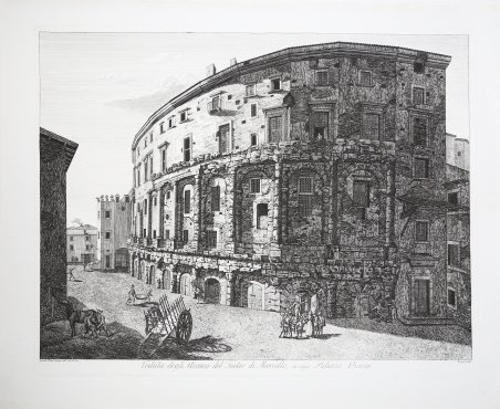 Veduta degli Avanzi del Teatro di Marcello, in oggi Palazzo …
