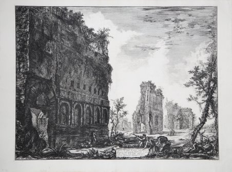 Veduta degli Avanzi della Circonferenza delle antiche Fabbriche di una …