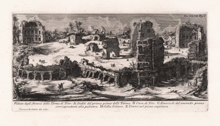 Veduta degli Avanzi delle Terme di Tito