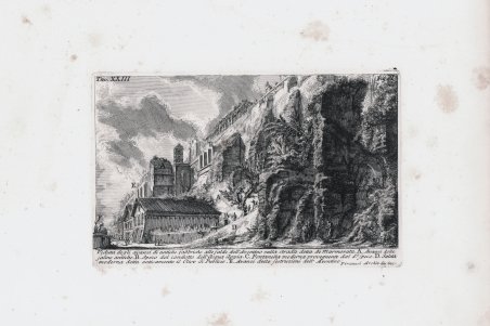 Veduta degli avanzi di antiche fabbriche alle falde dell'Aventino sulla …