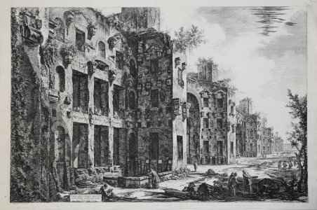 Veduta degli avanzi superiori delle Terme di Diocleziano a S. …