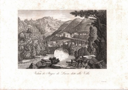 Veduta dei Bagni di Lucca, detti alla Villa