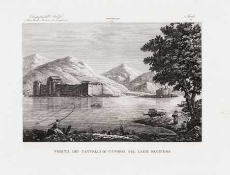 Veduta dei Castelli di Canero sul Lago Maggiore