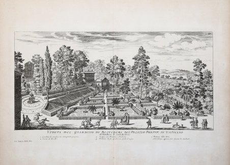 Veduta del giardino di Belvedere del Palazzo Pontif. In Vaticano