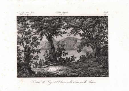 Veduta del lago di Albano nella Comarca di Roma