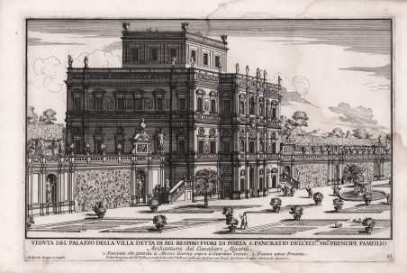 Veduta del Palazzo della Villa detta di Bel Respiro fvori …