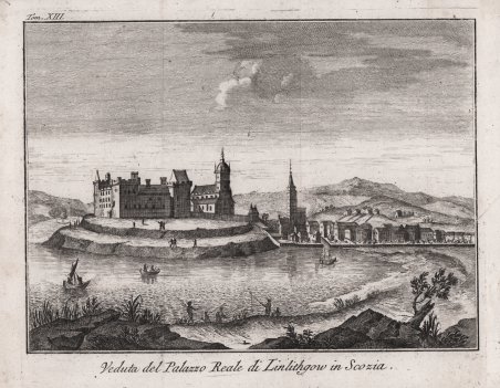 Veduta del Palazzo Reale di Linlithgow in Scozia