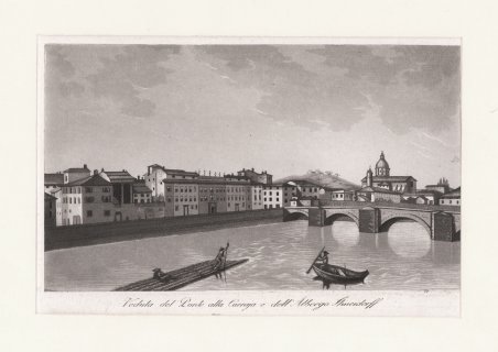 Veduta del Ponte alla Carraja e dell'Albergo Shneiderff