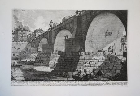 Veduta del Ponte d’Elio Adriano, oggi detto di S. Angelo, …