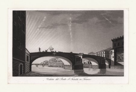 Veduta del Ponte S. Trinità in Firenze