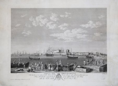 Veduta del porto di Barletta Colla Squadra ove erano imbarcate …
