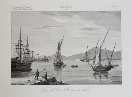 Veduta del Porto di Palermo in Sicilia