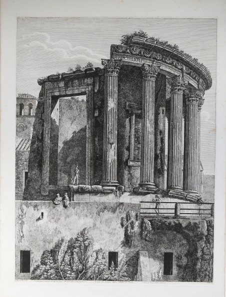 Veduta del Tempio della Sibilla in Tivoli