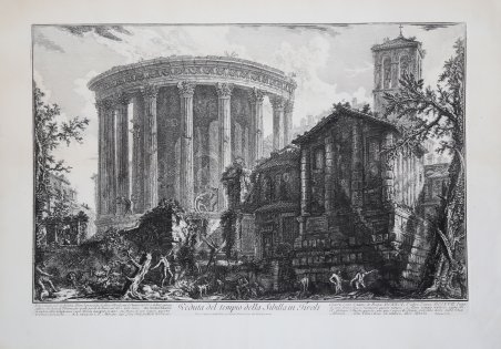 Veduta del Tempio della Sibilla in Tivoli