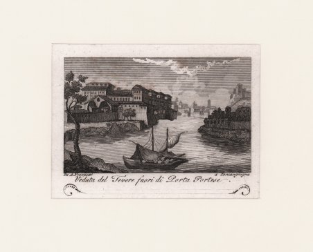 Veduta del Tevere fuori di Porta Portese