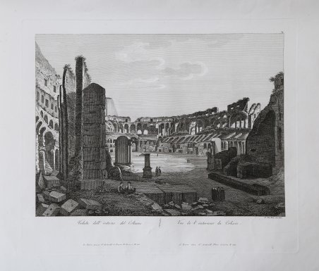 Veduta dell'interno del Colosseo / Vue de l'interieur du Colisée