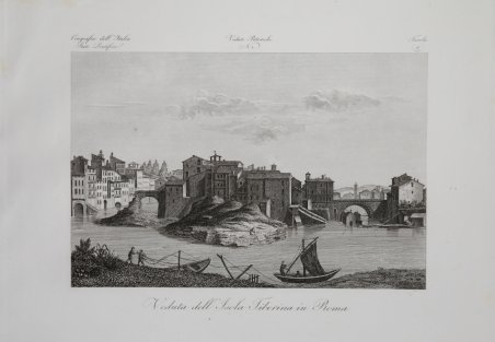 Veduta dell'Isola Tiberina in Roma