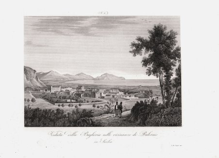 Veduta della Bagheria nelle vicinanze di Palermo in Sicilia