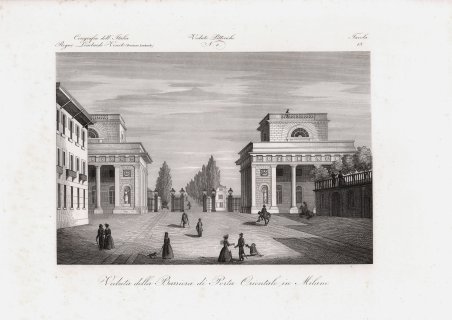 Veduta della Barriera di Porta Orientale in Milano