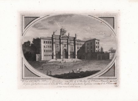 Veduta della Bas.ca di S. Croce in Gerusalemme. / Vue …