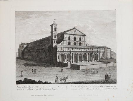 Veduta della Basilica di S. Paolo su la Via Ostiense, …