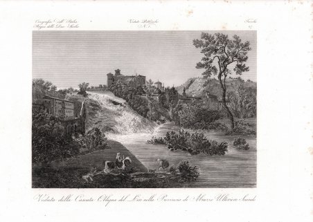 Veduta della Cascata Obliqua del Liri nella Provincia di Abruzzo …