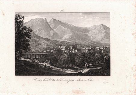 Veduta della Città della Cava presso Salerno in Sicilia