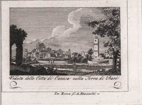 Veduta della città di Canosa nella Terra di Bari