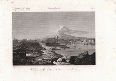 Veduta della Città di Catania in Sicilia