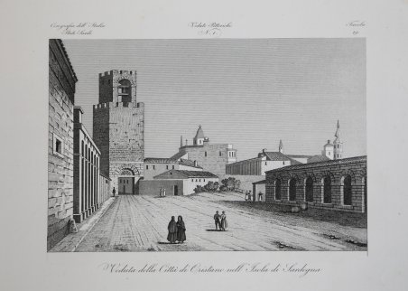 Veduta della Città di Oristano nell'Isola di Sardegna