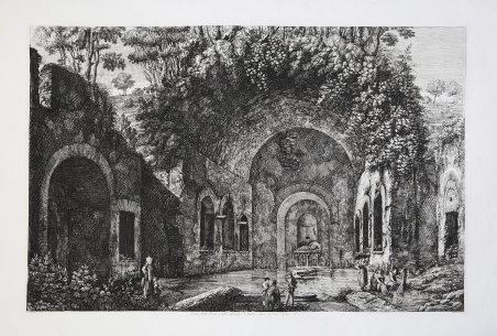 Veduta della Fonte, e delle Spelonche d'Egeria - fuori da …