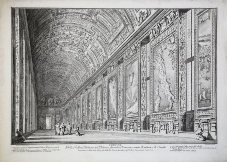Veduta della Galleria Urbana nel Palazzo Apostolico Vaticano, ornata di …