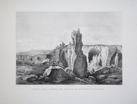 Veduta della Latomia del Paradiso ed Orecchio di Dioniso