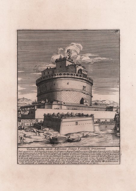 Veduta della Mole Adriana Senza l'antichi Ornamenti