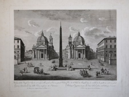 Veduta della Piazza del Popolo nel mezzo della quale si …