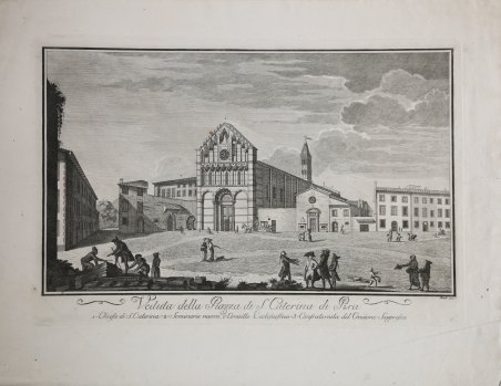 Veduta della Piazza di S. Caterina di Pisa