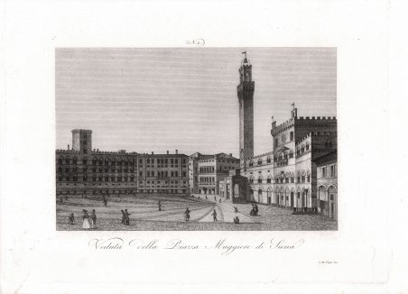 Veduta della Piazza Maggiore di Siena