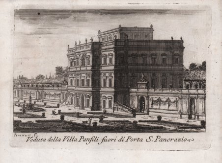 Veduta della Villa Panfili fuori di Porta S. Pancrazio