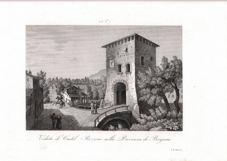 Veduta di Castel Rozzone nella Provincia di Bergamo