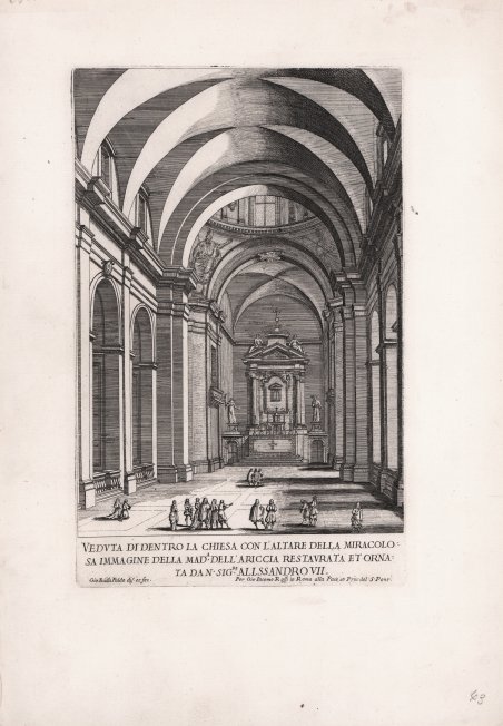 Veduta di dentro la Chiesa con l'altare della miracolosa immagine …