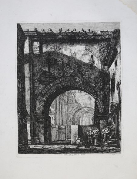 Veduta di Fianco dei Portici di Ottavia oggi S. Angelo …