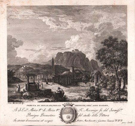 Veduta di Genazano, presso Preneste nell'Agro Romano
