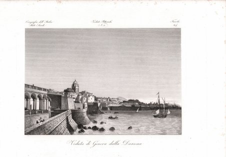 Veduta di Genova dalla Darsena