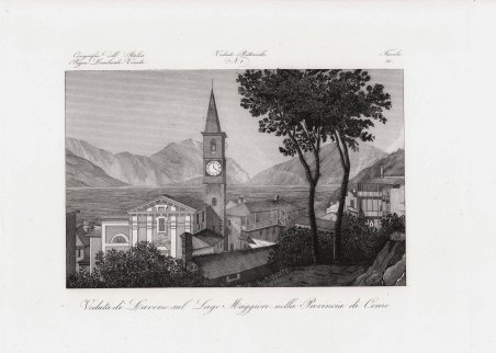 Veduta di Laveno sul Lago Maggiore nella Provincia di Como