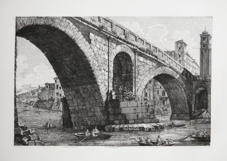 Veduta di Ponte Fabrizio dal volgo detto quattro Capi