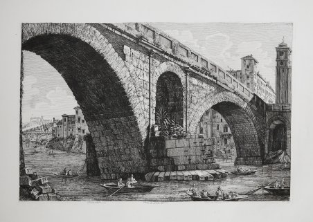 Veduta di Ponte Fabrizio dal volgo detto quattro Capi