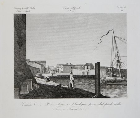 Veduta di Porto Torres in Sardegna